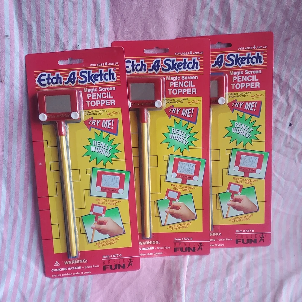Etch A Sketch Pencil Toppers